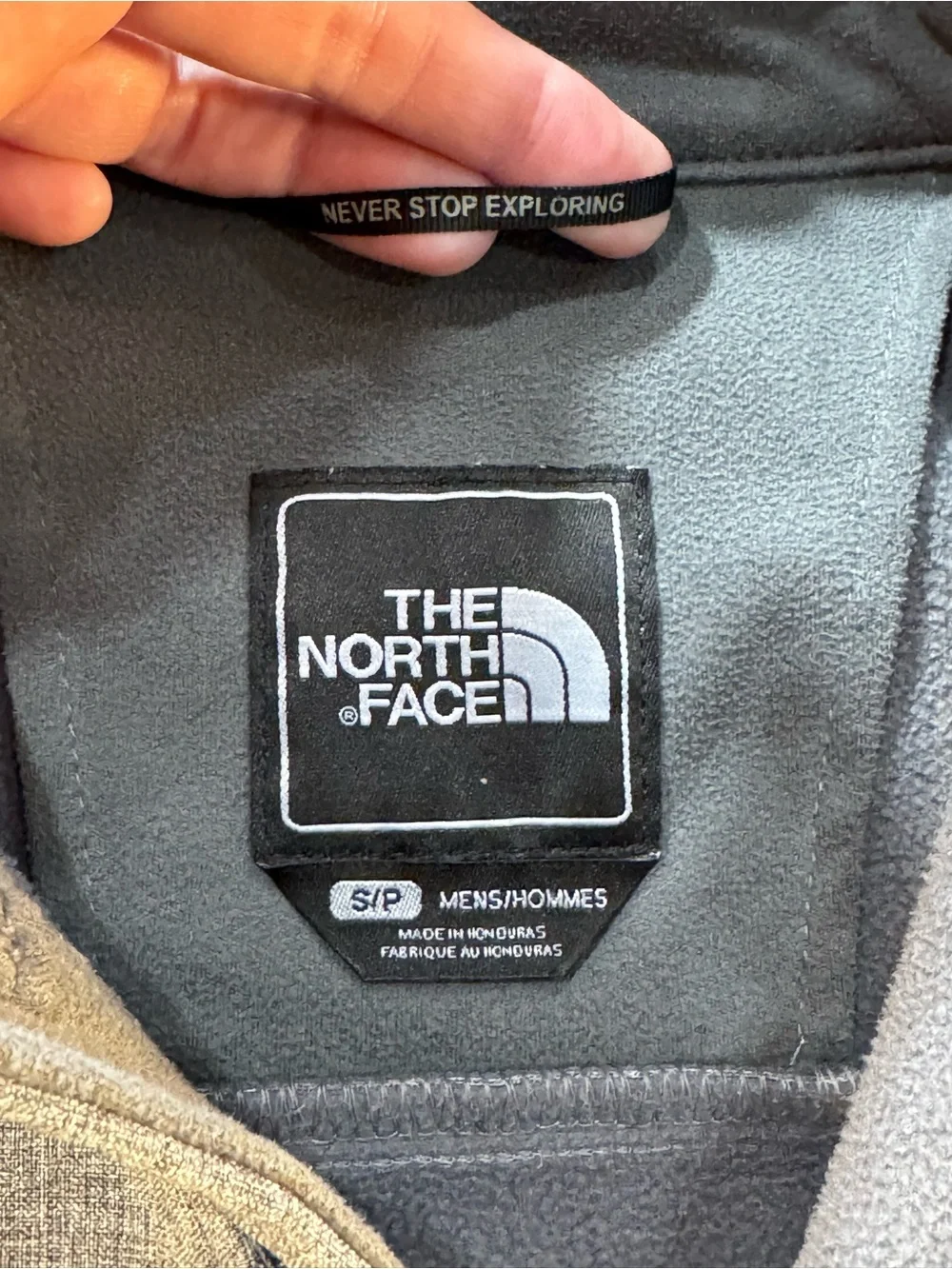 Men's North Face  Windwall Fleece Lined Gray Zip‑Front Casual Jacket